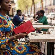 Pochette rouge femme en cuir | Pochette enveloppe élégante soirée chic