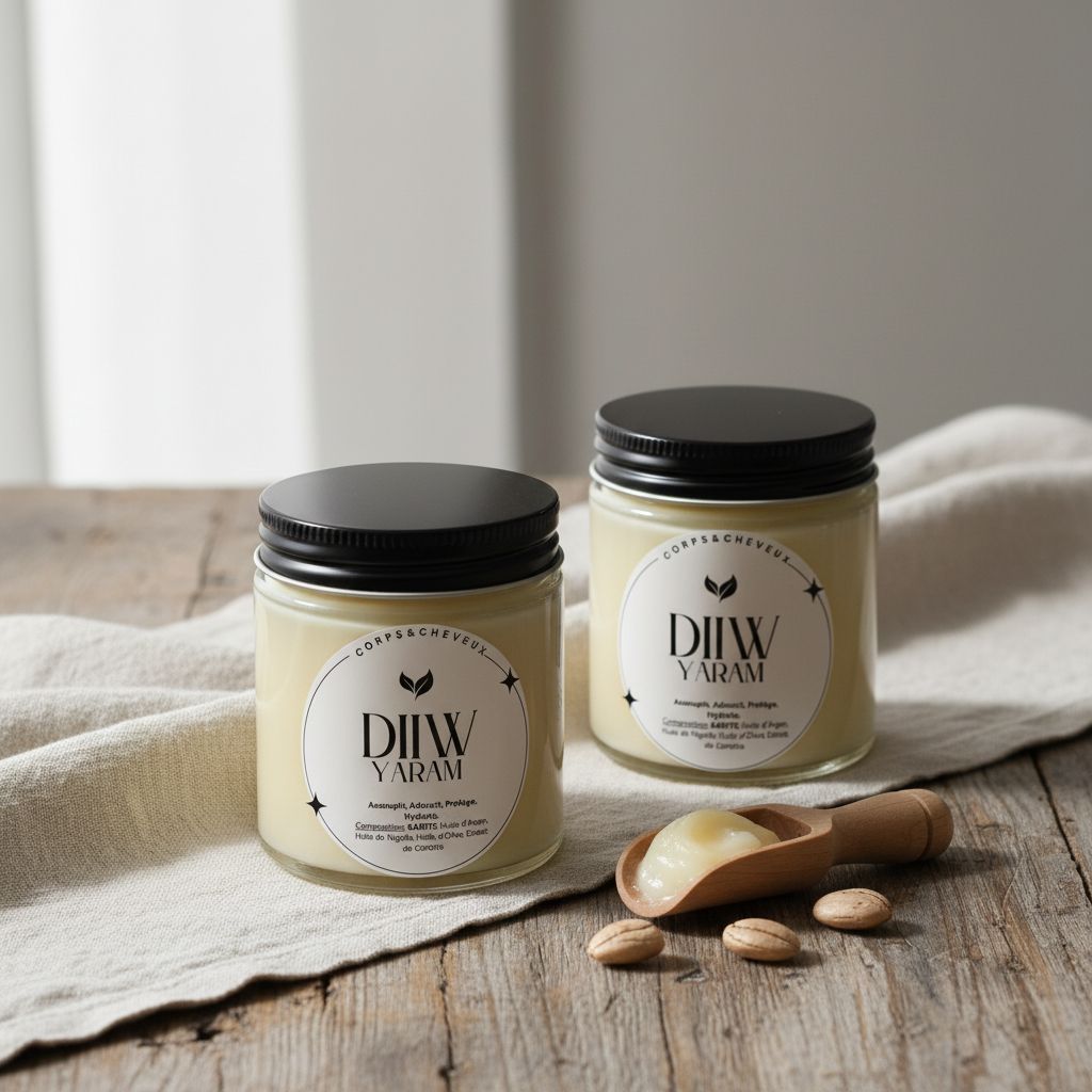 Pommade karite corps et cheveux 350g – Soin naturel nourrissant multifonction