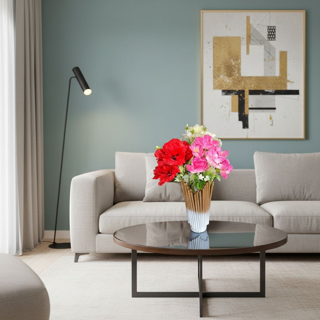 Pot et vase de fleur design doré