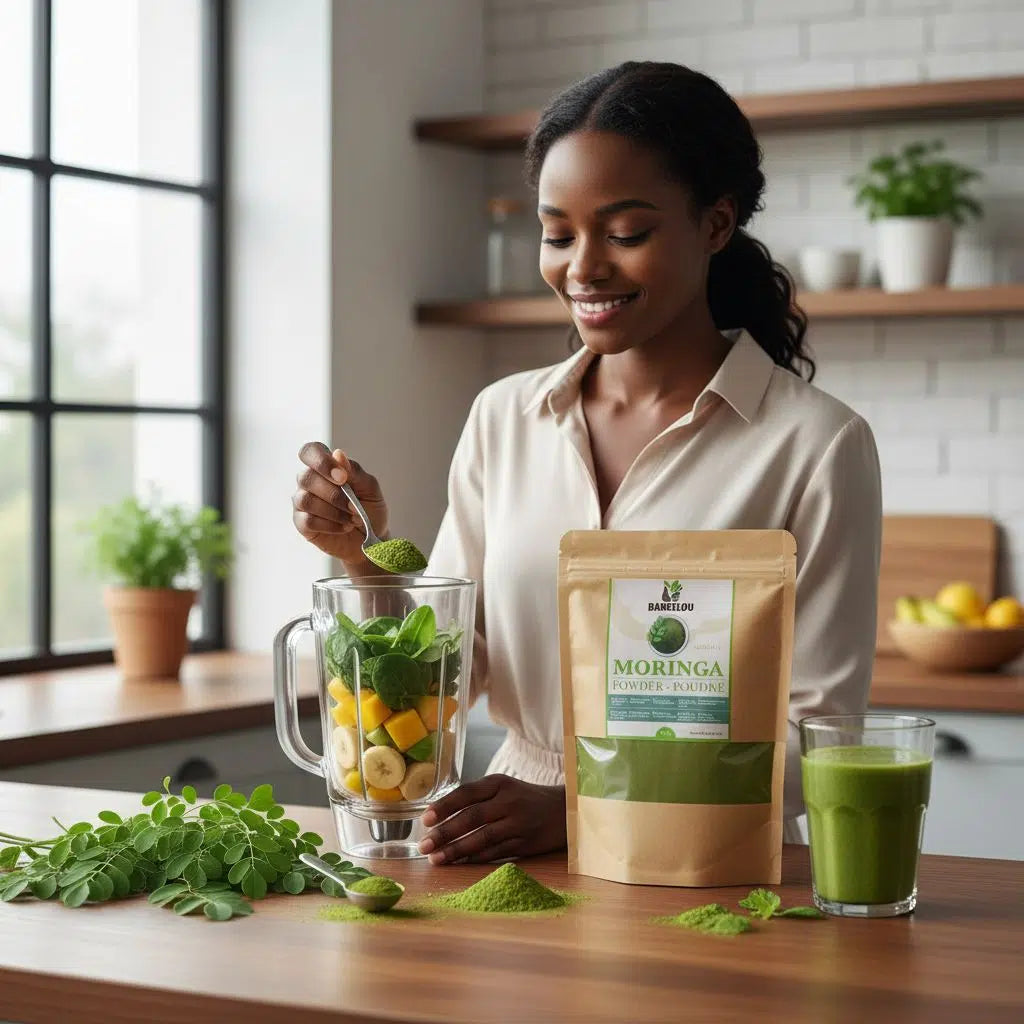 Poudre de moringa bio 100g – Super-aliment naturel, sachet refermable