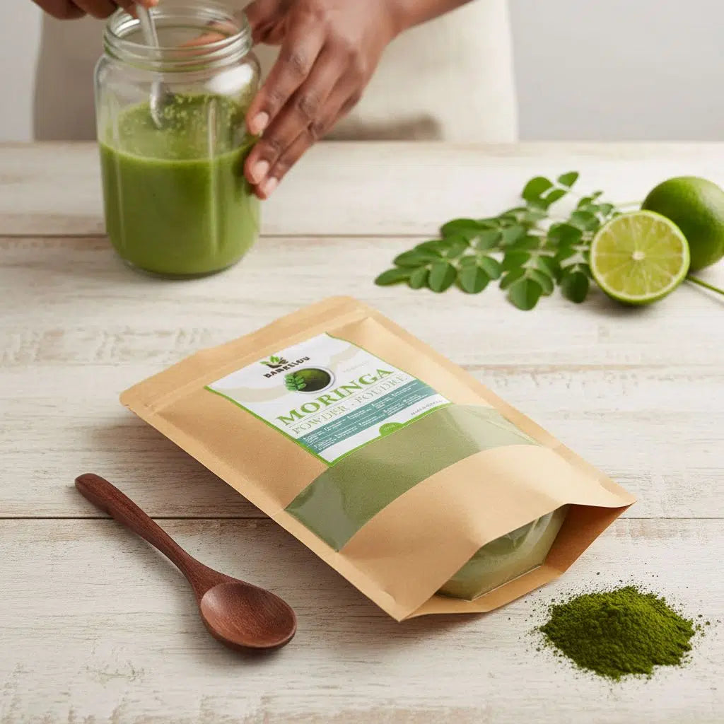 Poudre de moringa bio 100g – Super-aliment naturel, sachet refermable
