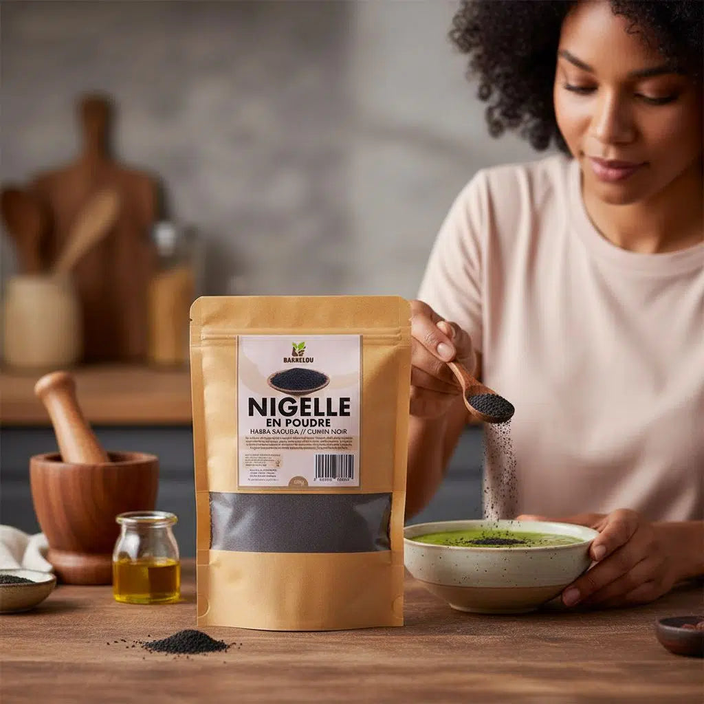 Poudre de nigelle bio 100g – Habba saouda artisanale pour bienfaits santé