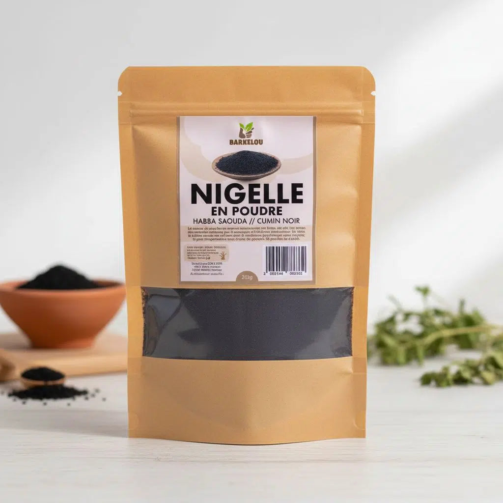 Poudre de nigelle bio 100g – Habba saouda artisanale pour bienfaits santé