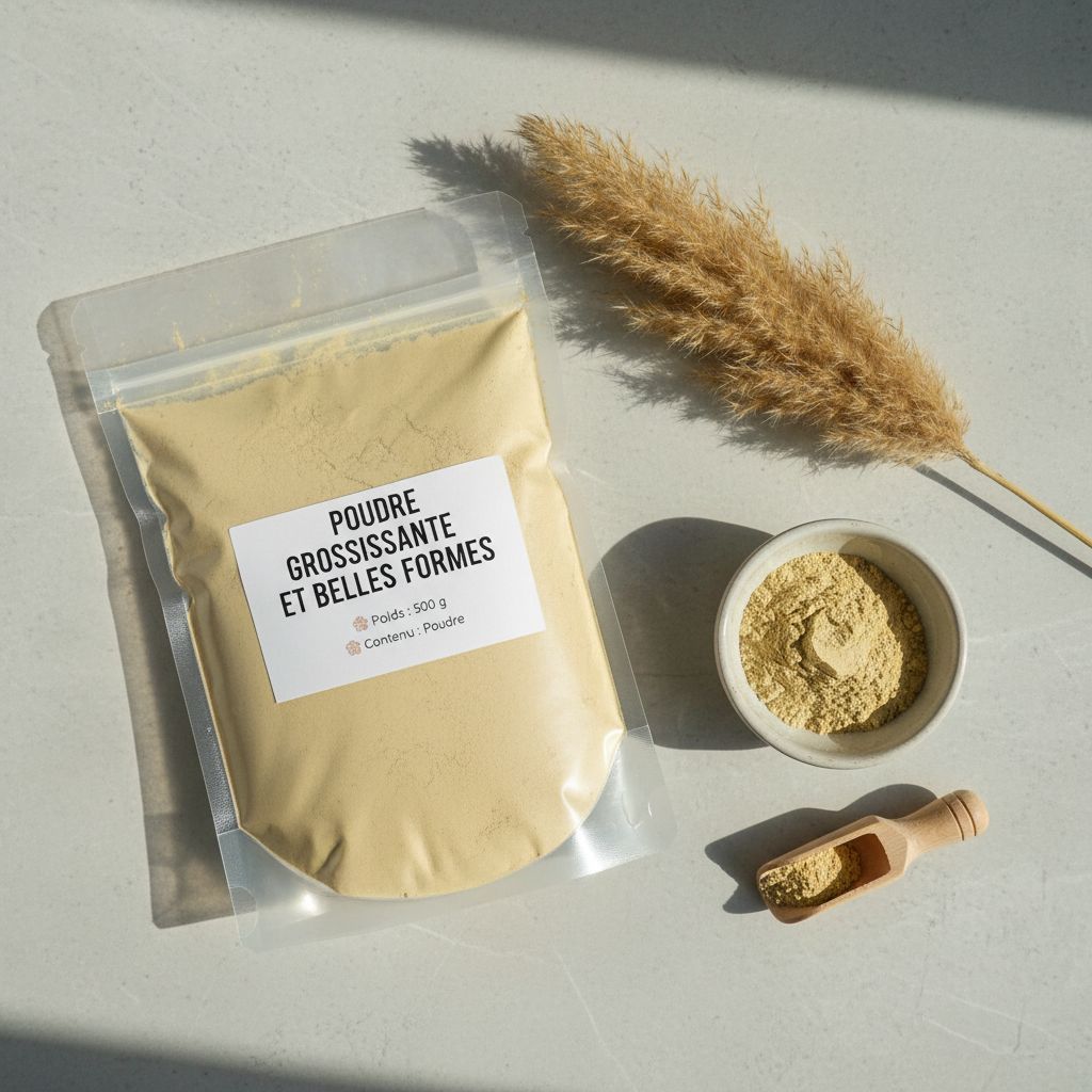 Poudre grossissante fesses 500g – Solution naturelle pour belles formes