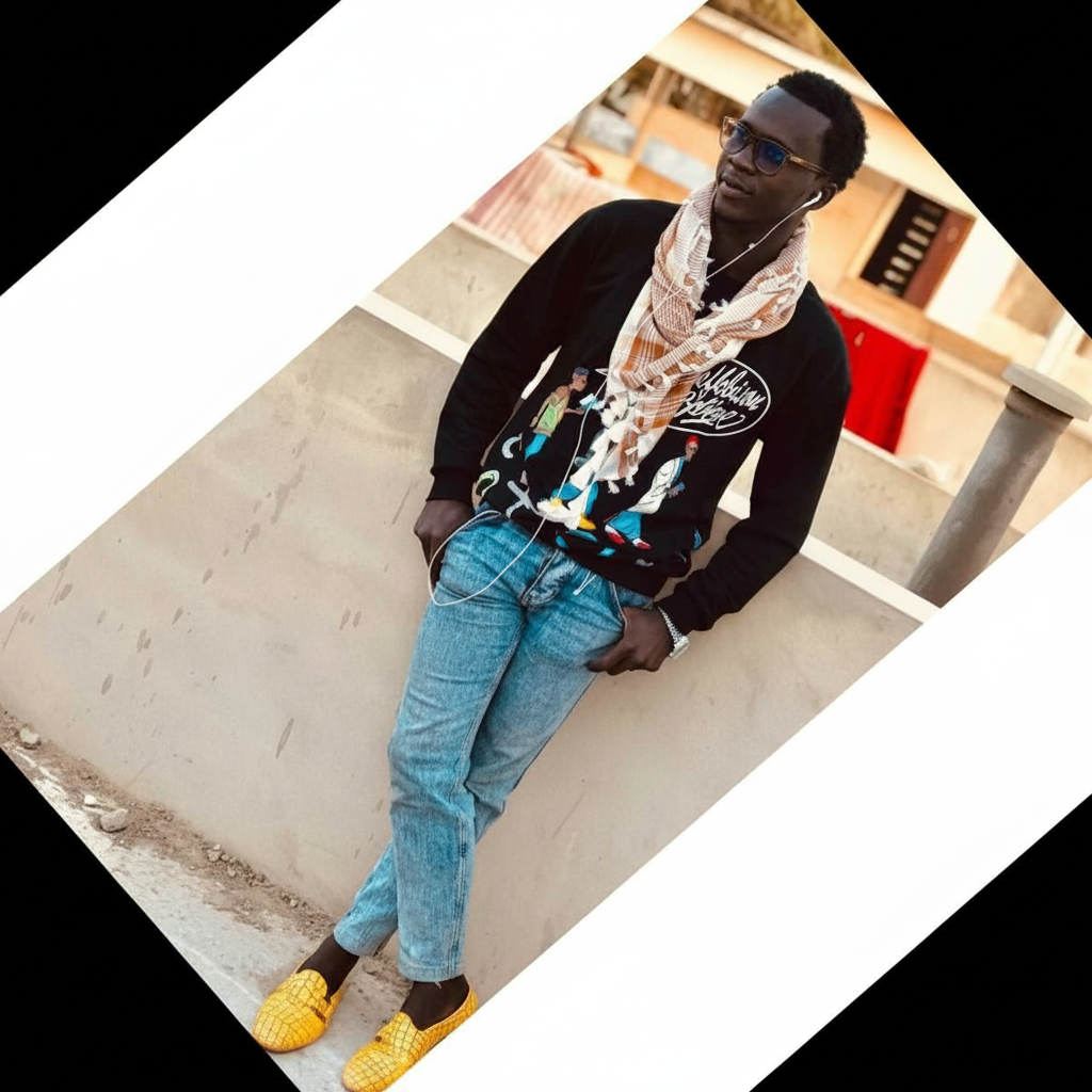 Ensemble Urban Maverick - Sweat graphique &amp; Babouche artisanale jaune