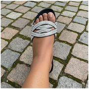 Sandales Femme Rhinestones Élégantes - Confort et Éclat