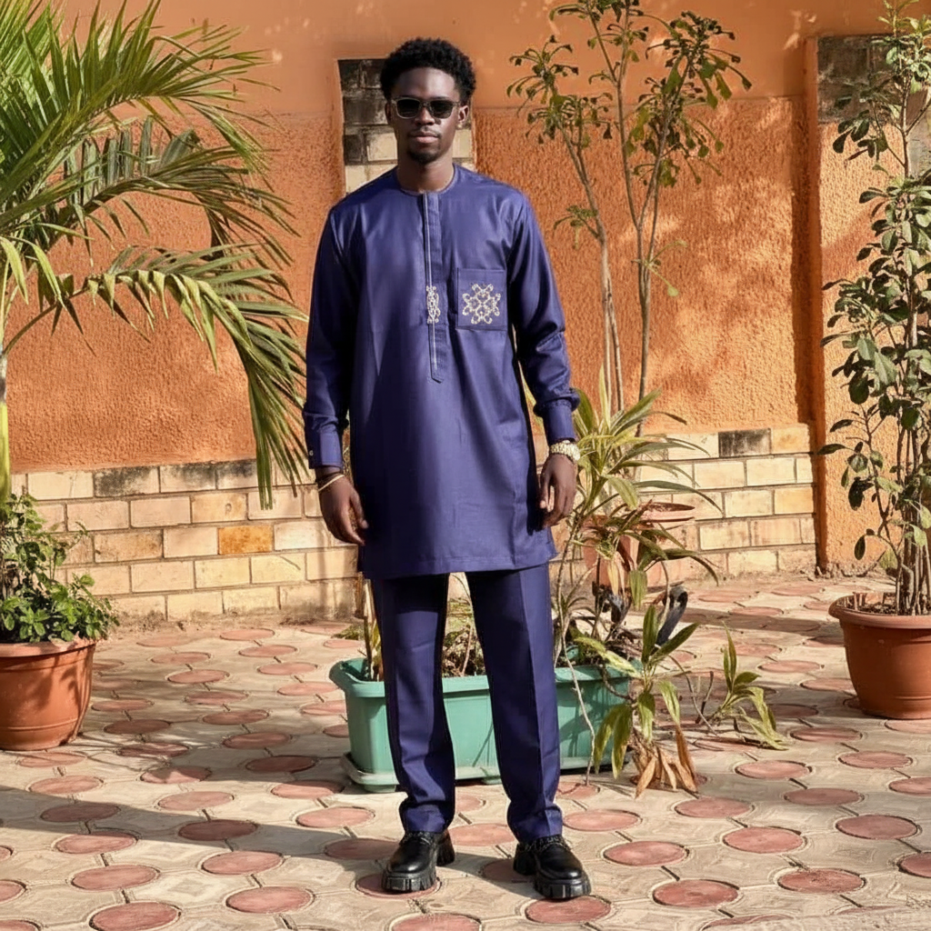Costume Africain Homme en Tissu Premium - Élégance Intemporelle