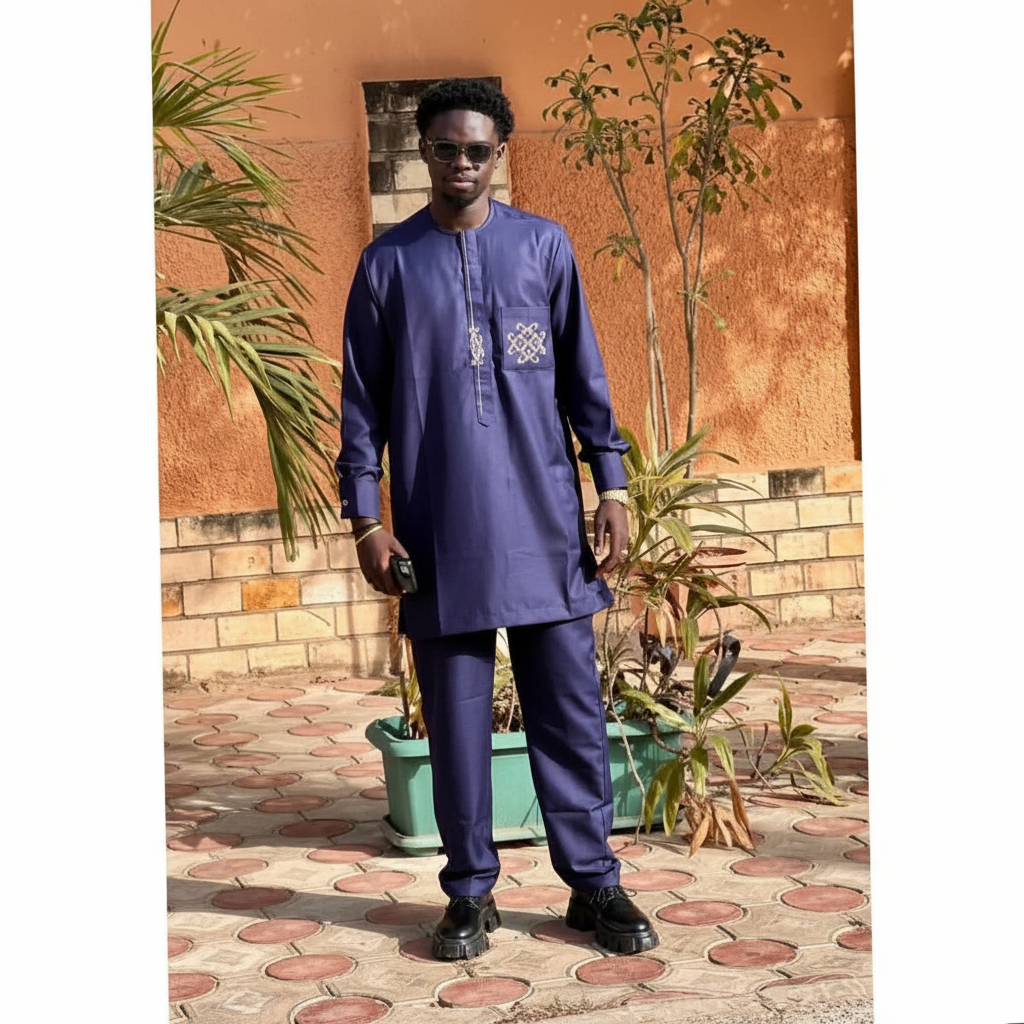 Costume Africain Homme en Tissu Premium - Élégance Intemporelle