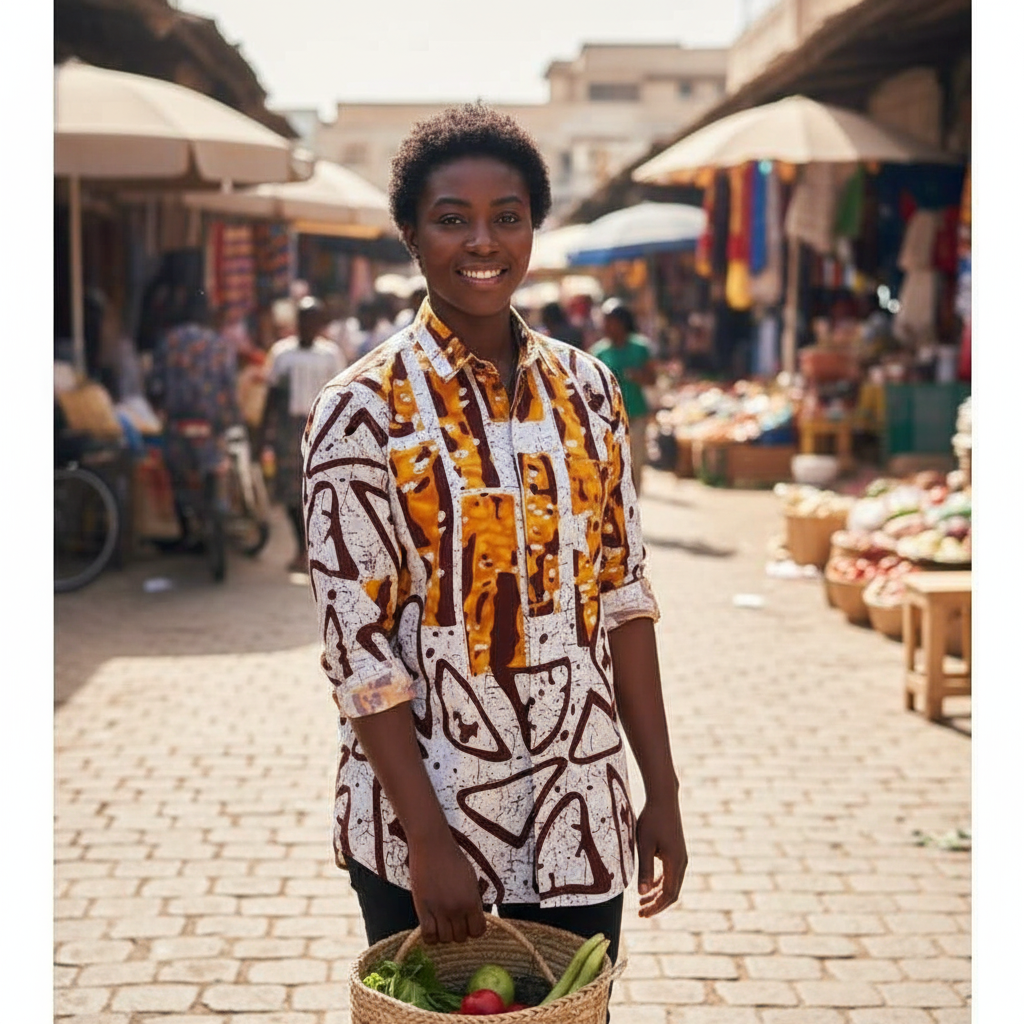 Chemise Homme Africain Woodin Bogolan - Élégance et Style