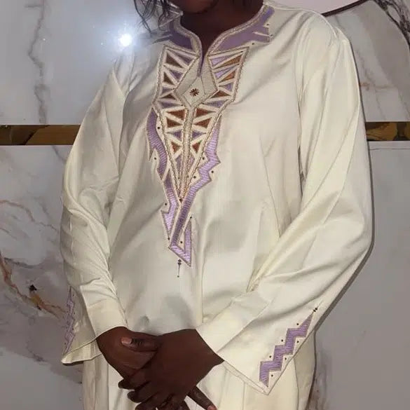 robe longue coton élégante blanche crème avec poches pratiques