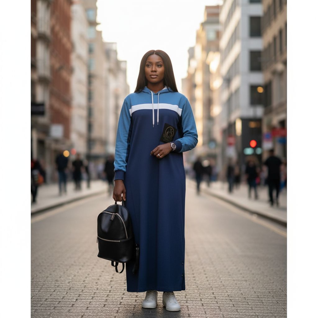 Qamis homme moderne style pull, élégant et confortable, bleu marine ou noir