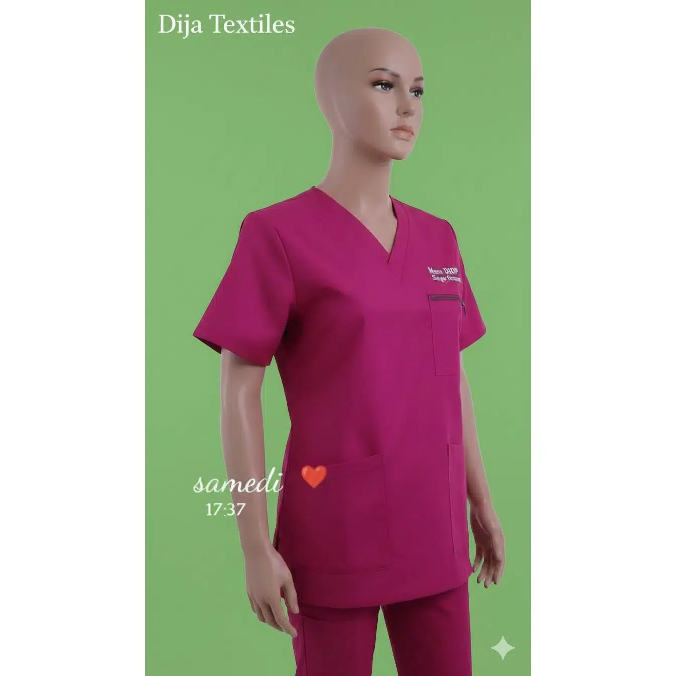 Blouse Médicale Dija Textiles Magenta - Confort Respirant