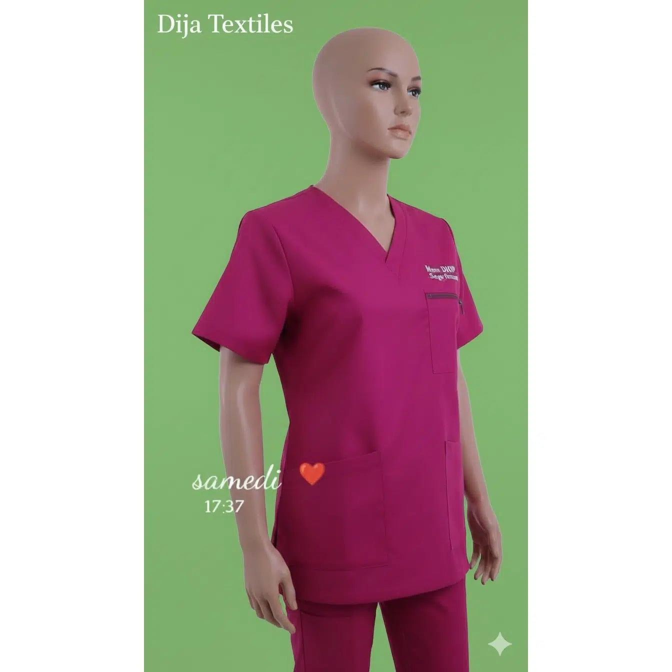 Blouse Médicale Dija Textiles Magenta - Confort Respirant