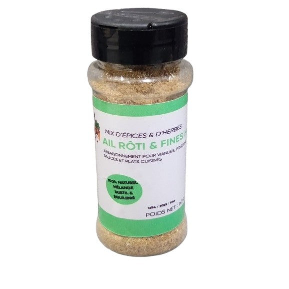 Assaisonnement ail rôti et fines herbes 60g – Mélange d'épices naturel gourmet