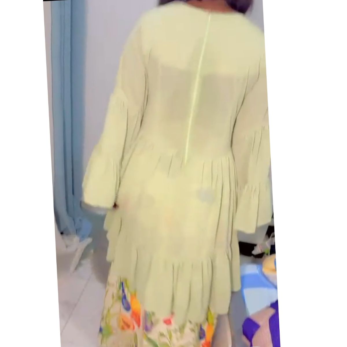 Ensemble femme haut et pagne vert chic et élégant