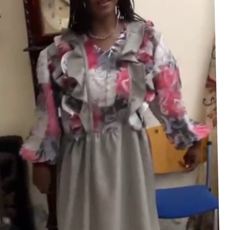Robe femme coton longue fleurie élégante, bohème chic, été grande taille