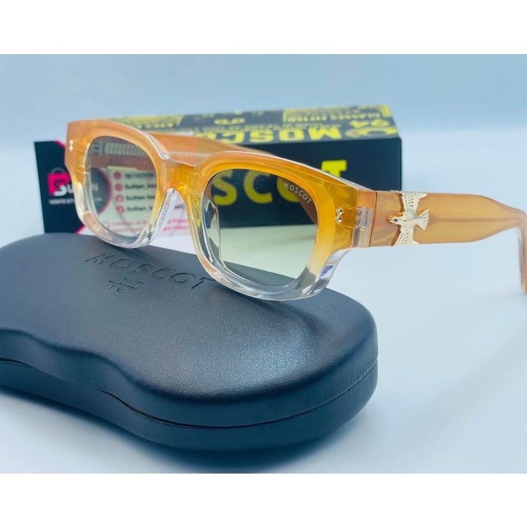 Lunettes de soleil femme élégantes rondes oversize monture olive transparente