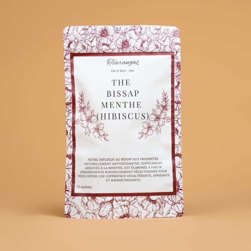 Thé Hibiscus Menthe Poivrée Élégant - Antioxydant Revitalisant