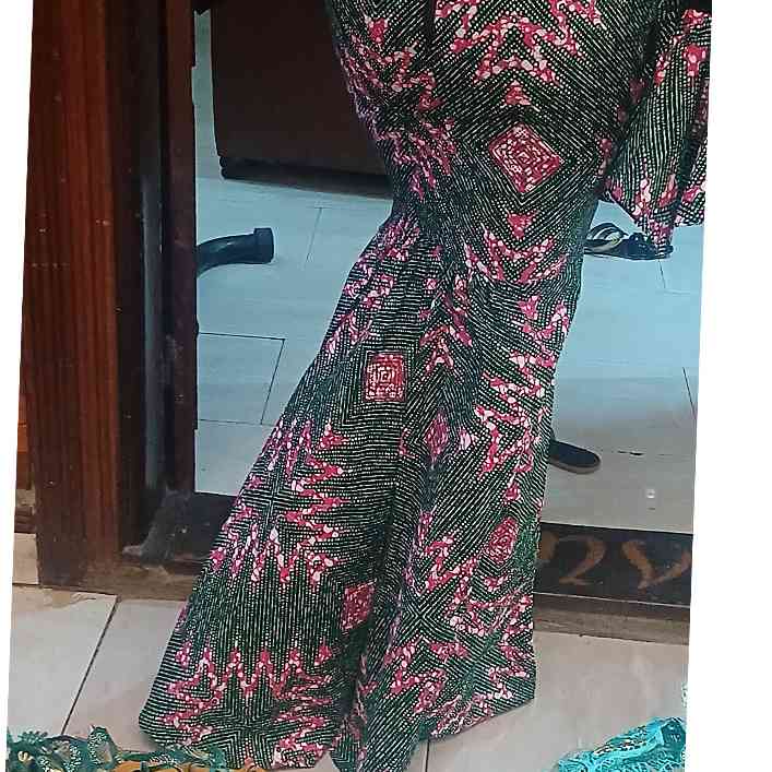 Ensemble haut jupe wax femme chic en dentelle