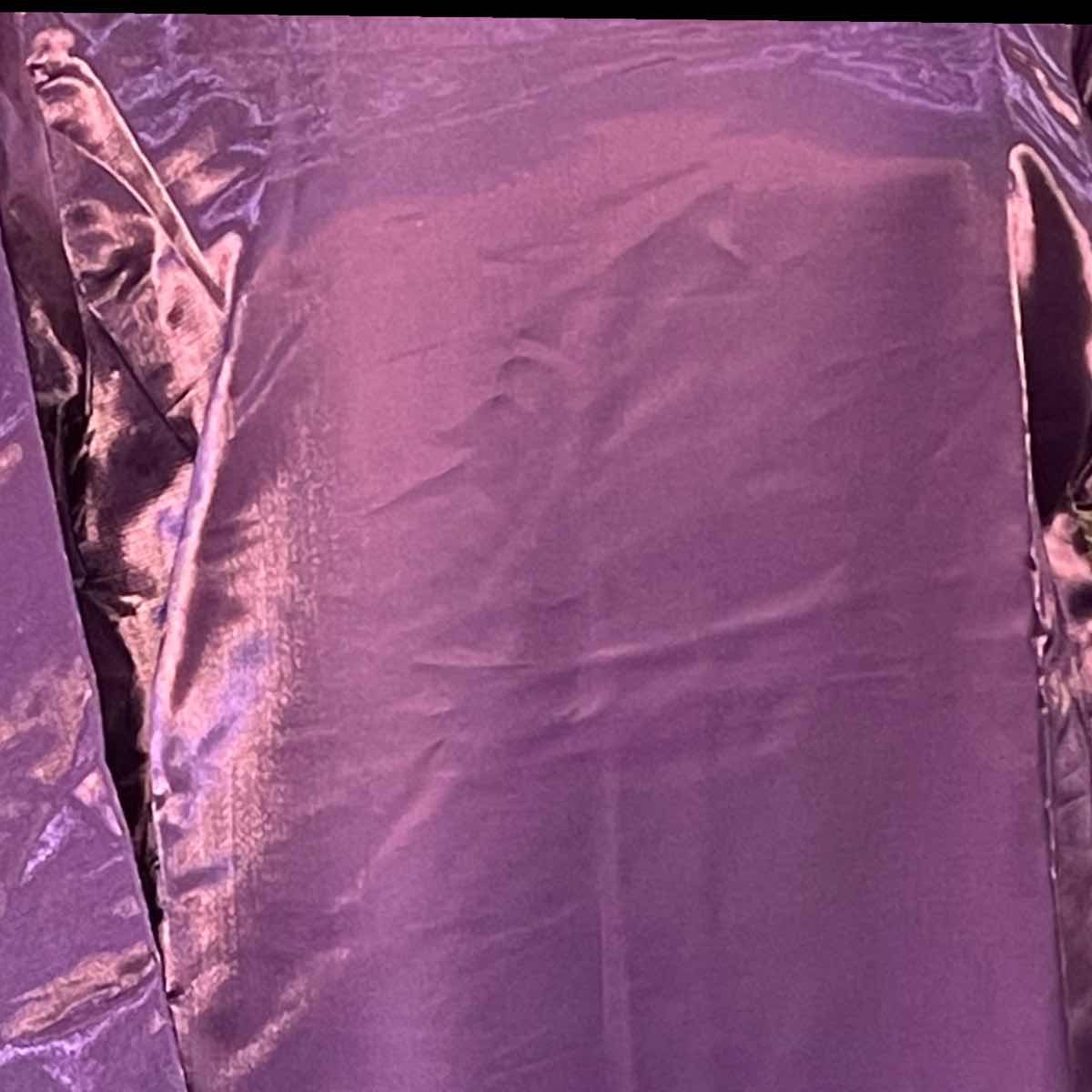 Robe grande taille femme élégante brocard mauve doré manches longues cérémonie