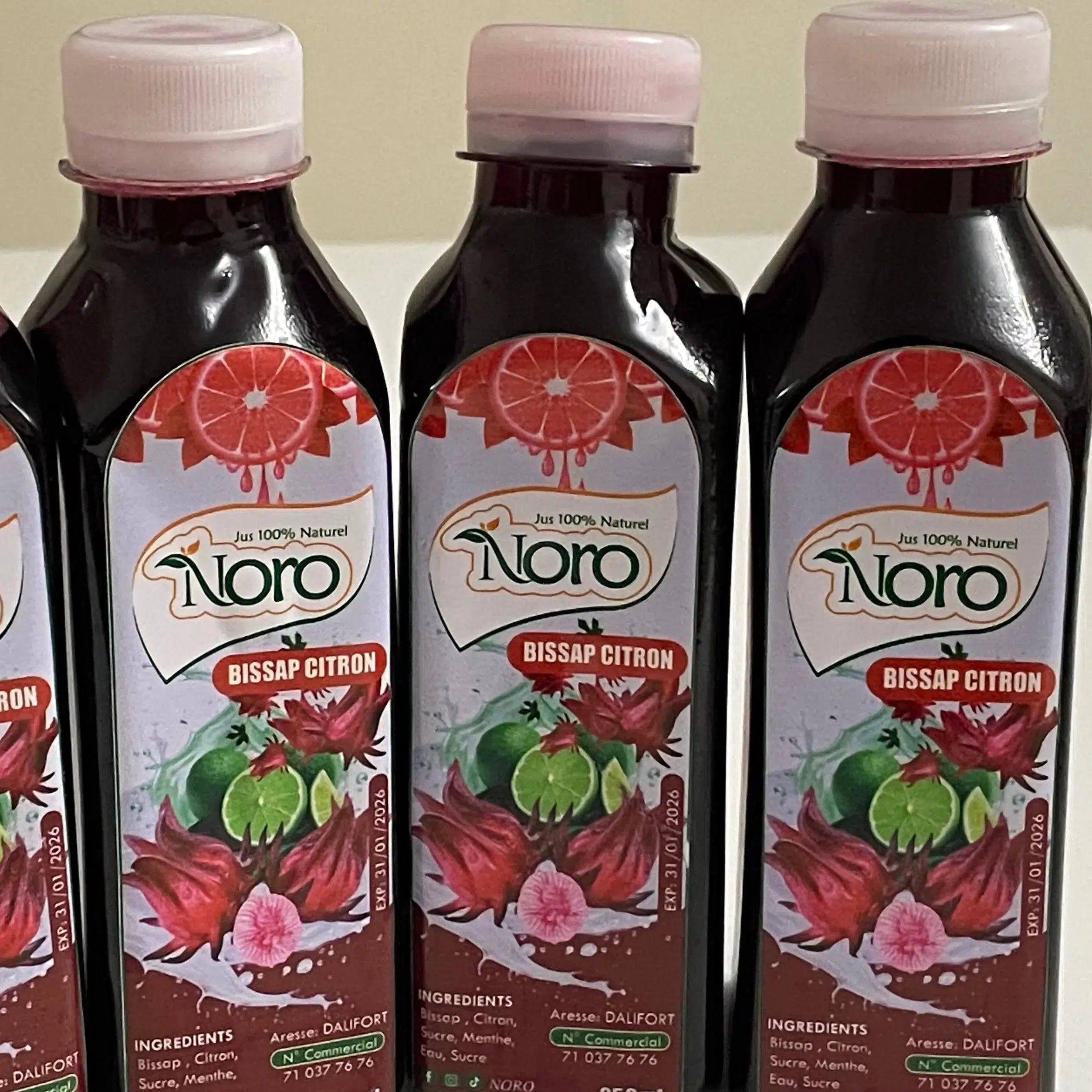 Jus de bissap rouge 1L – Boisson hibiscus naturelle, detox et rafraîchissante