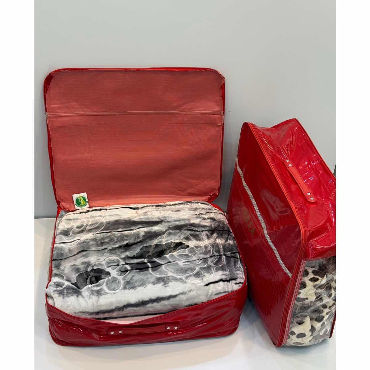 Couverture lourde 4,5 kg double face motif tigre gris, plaid chaud et épais