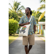 Tote bag peint à la main portrait rasta