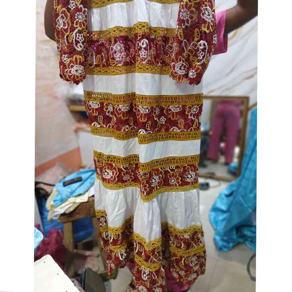 Robe bazin et dentelle