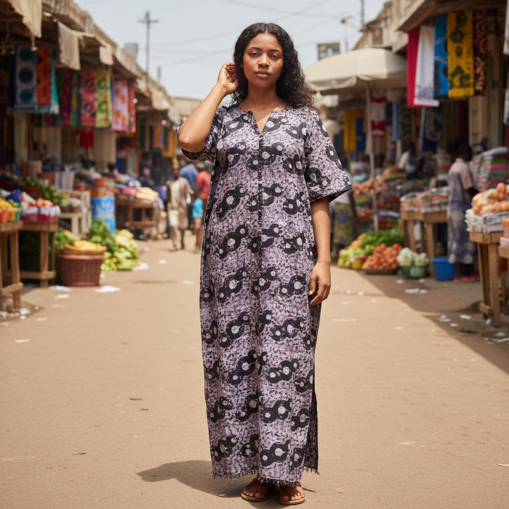 Robe batik femme ample coton noire blanche, été bohème grande taille