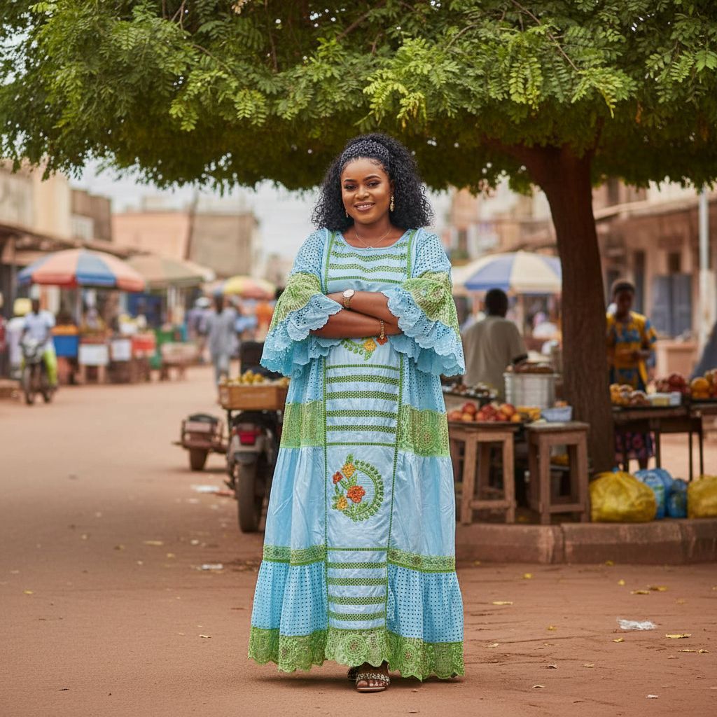 Robe bazin bleu femme brodée cérémonie, élégante bleu et vert grande taille