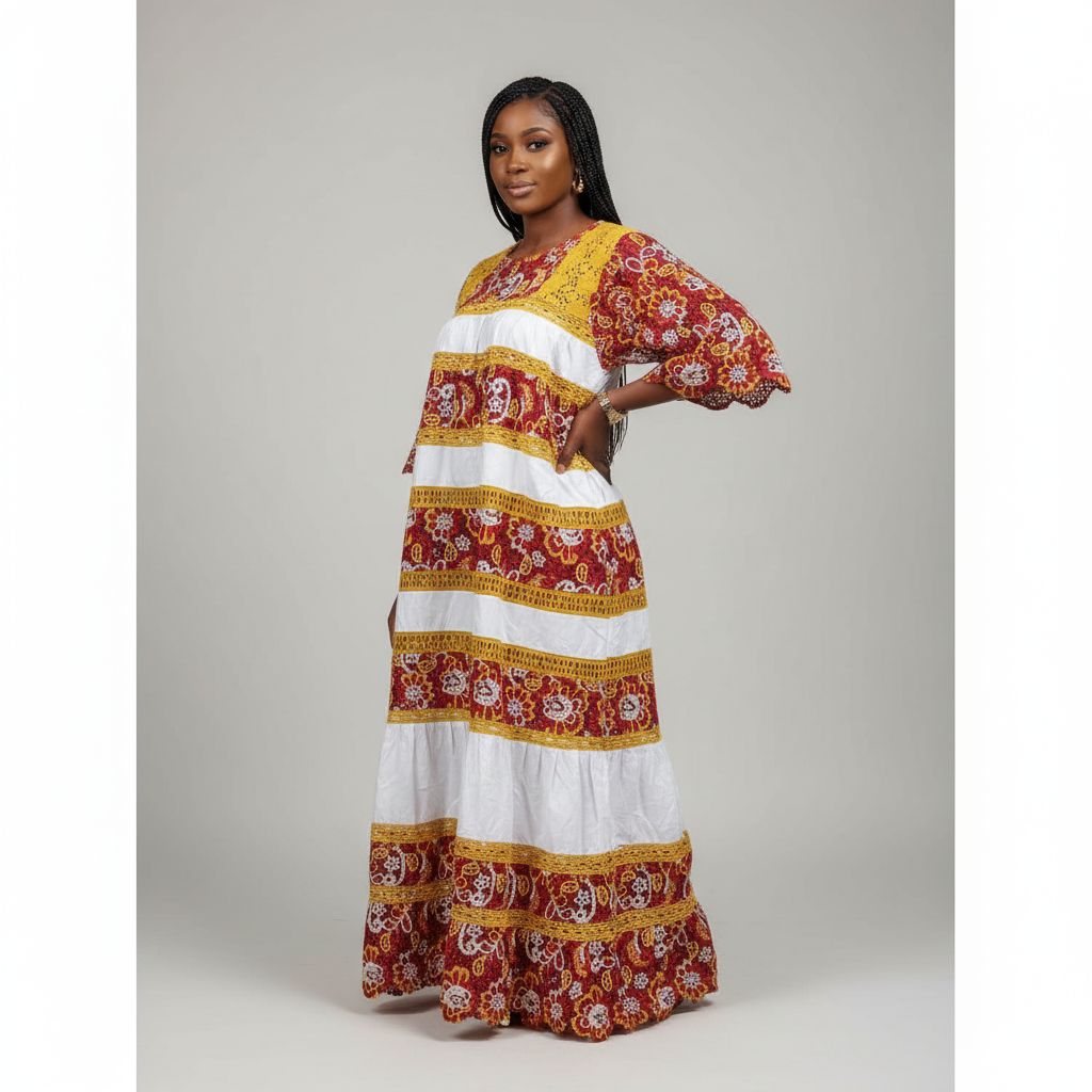 Robe bazin et dentelle