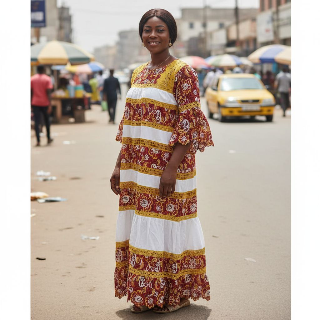 Robe bazin et dentelle