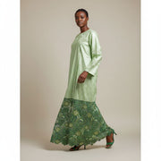 Robe bazin avec dentelle HKG ou guipure