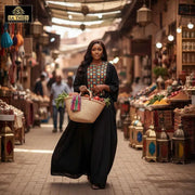 Robe boubou longue avec motifs colorés