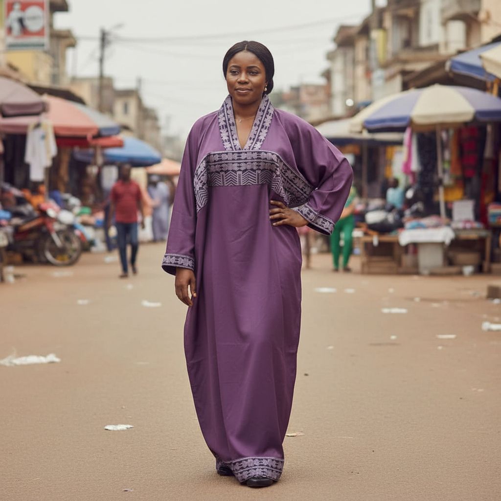 Robe boubou femme soie et pagne tissé élégante, longue, manches larges