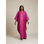 Robe brocard rose fushia élégante, robe de mariage et cérémonie femme
