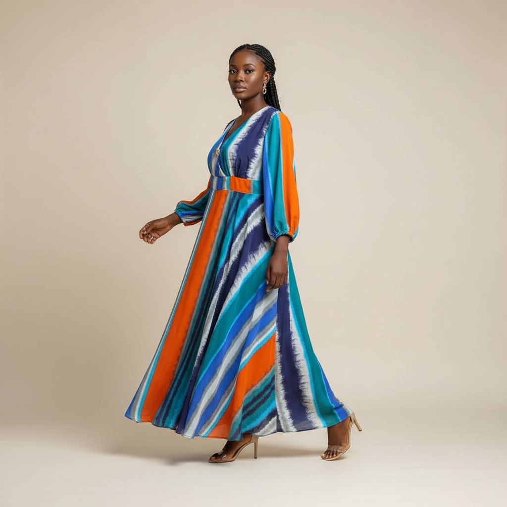 Robe cache coeur femme multicolore en crêpe, élégante et bohème chic