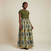 Robe en maille fille fait main, style bohème chic, taille S artisanale