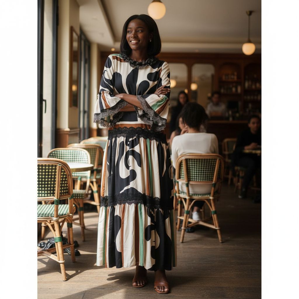 Robe en soie avec dentelle