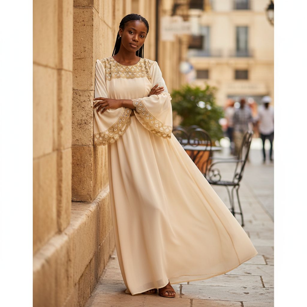 Robe femme en chiffon avec garnitures