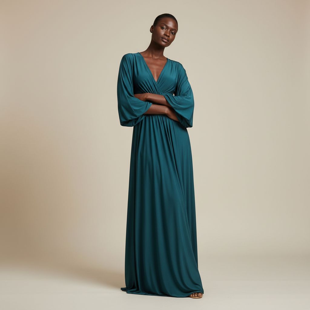 Robe longue élégante femme en lycra, chic et confortable, multi-tailles couleurs