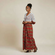 Robe femme en wax et brode