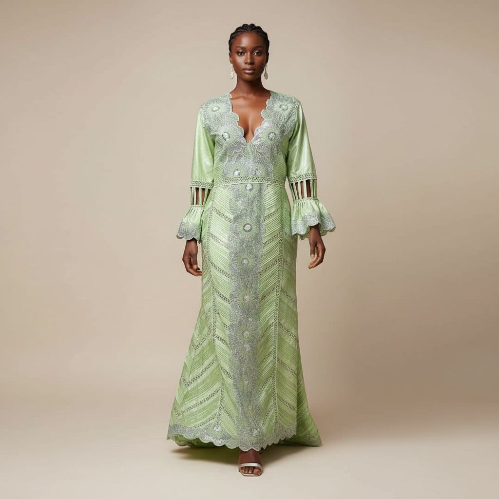 Robe geztner femme brodée sequins argentés