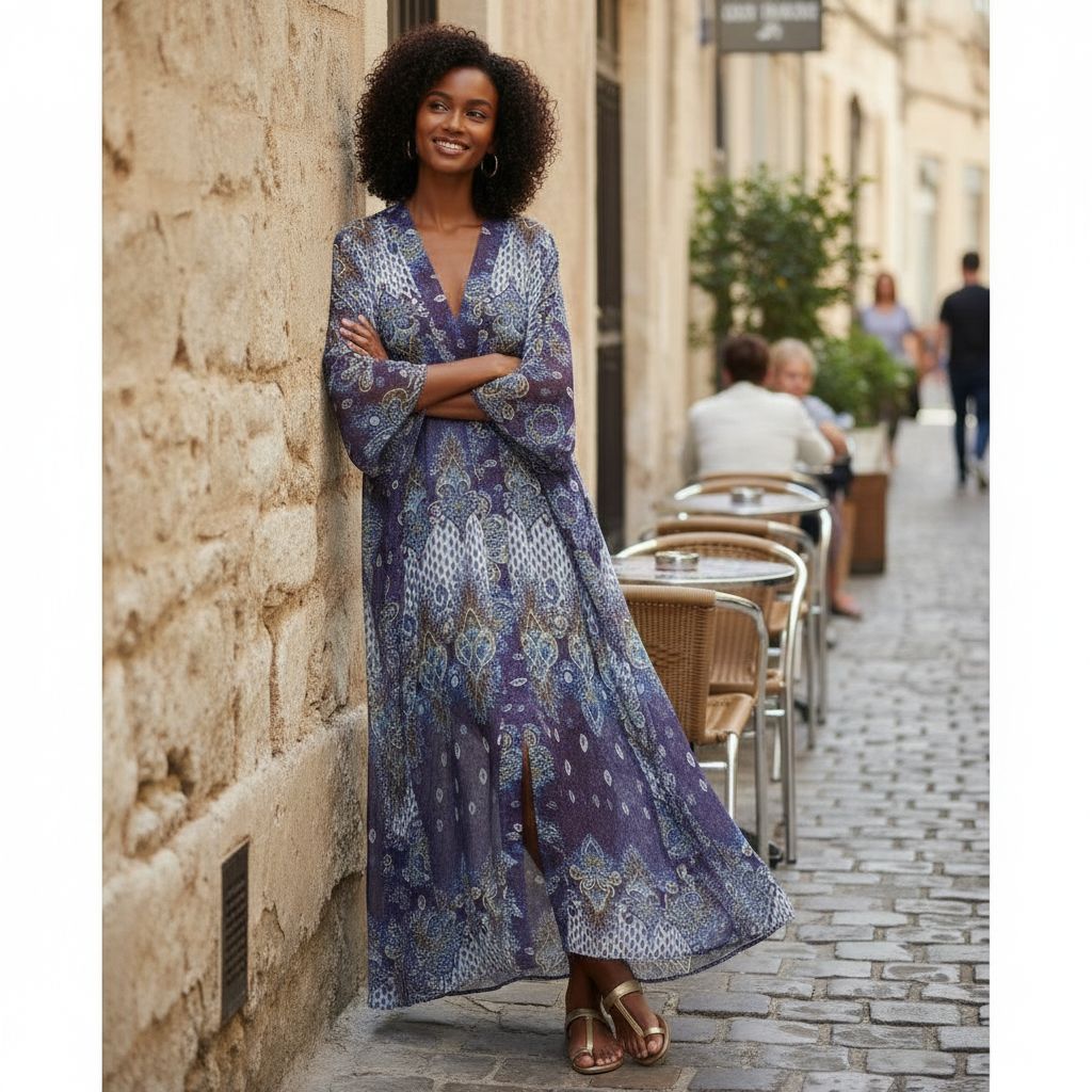 Robe femme en chiffon ou mousseline