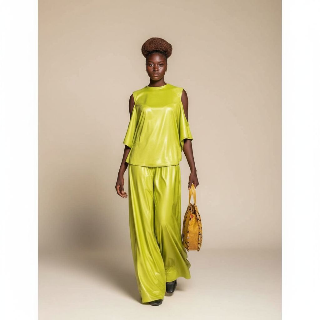 Robe satin femme vert coupe asymétrique