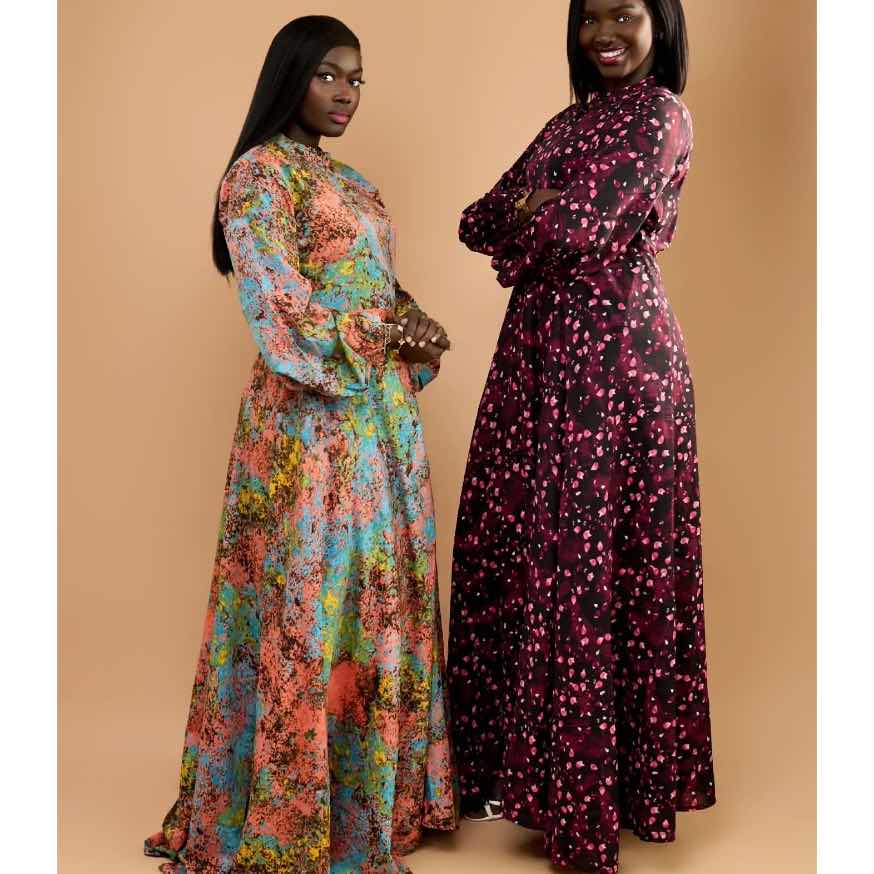 Robe d’été femme coton longue fleurie, élégante et confortable multicolore