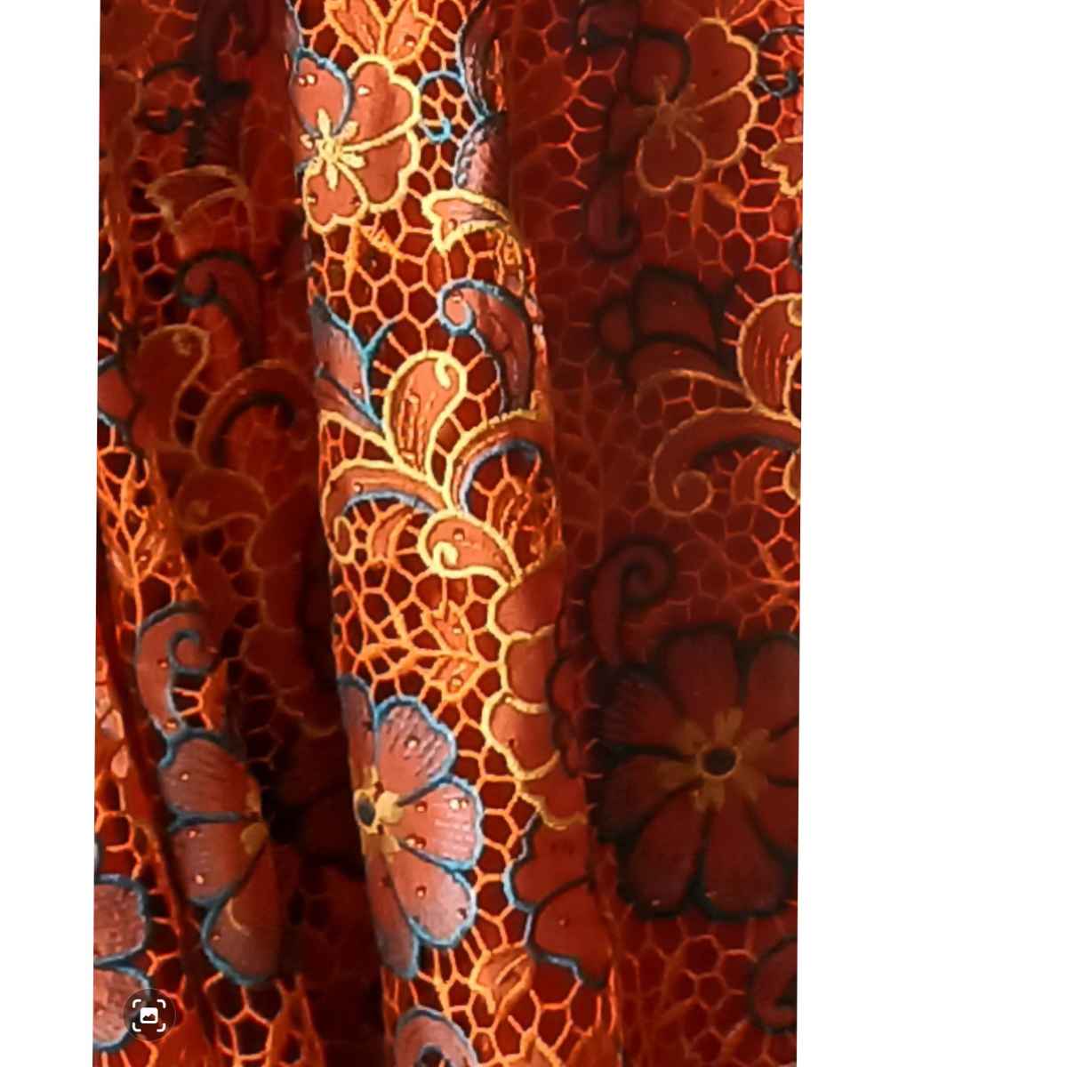 Robe guipure orange longue