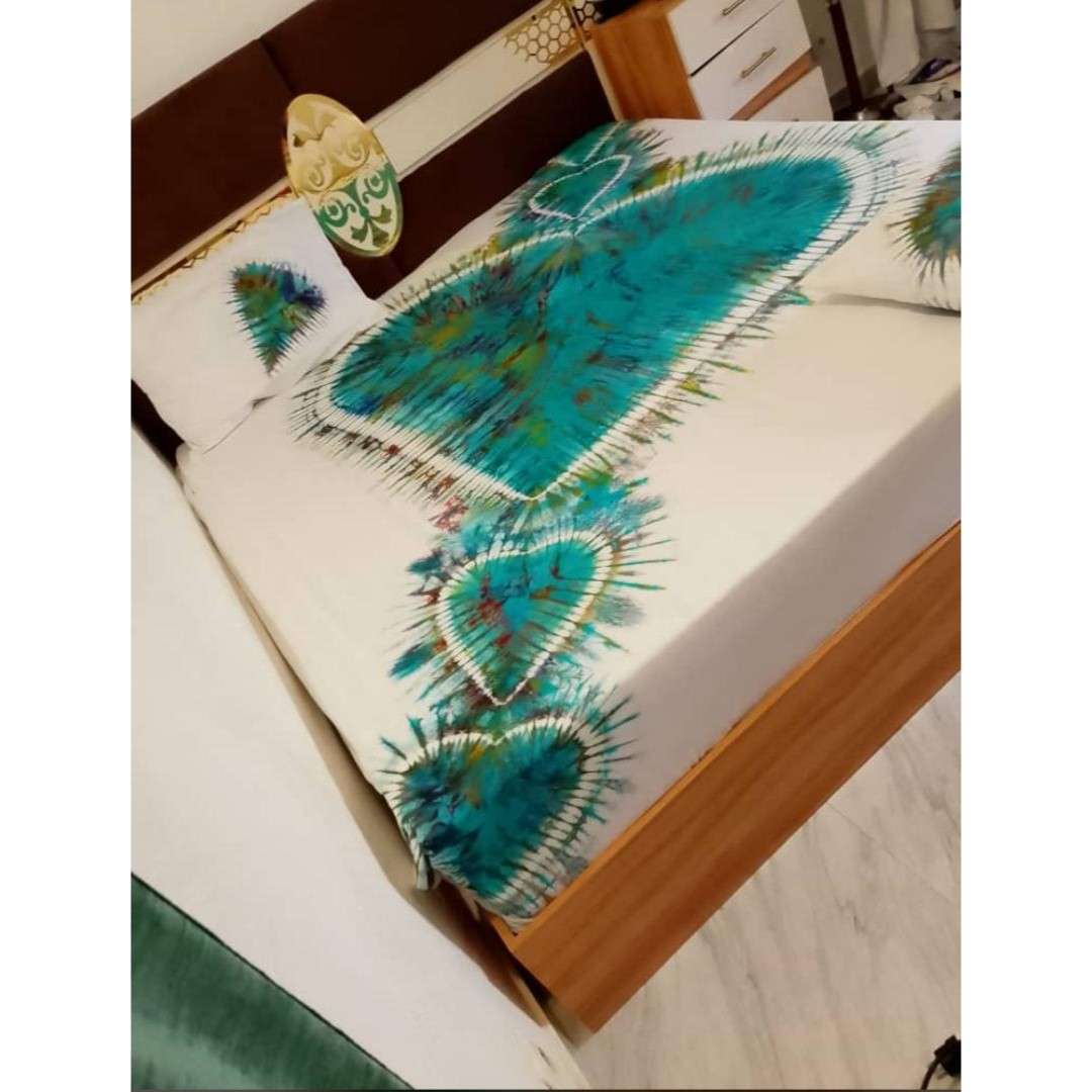 Drap Plat Modèle Binta en Harmonie Teal Boho-Chic