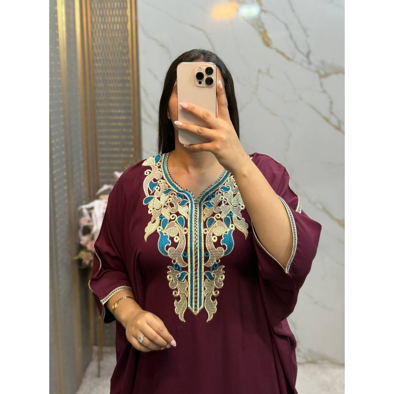 Tunique brodée femme bohème chic taille standard