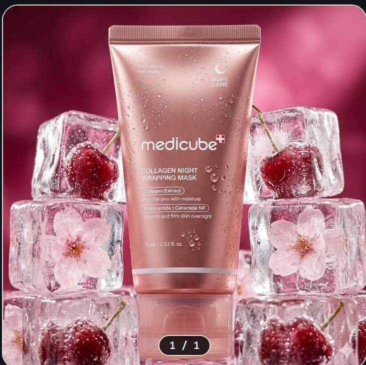 Masque de nuit collagène Medicube hydratant et raffermissant luxe visage